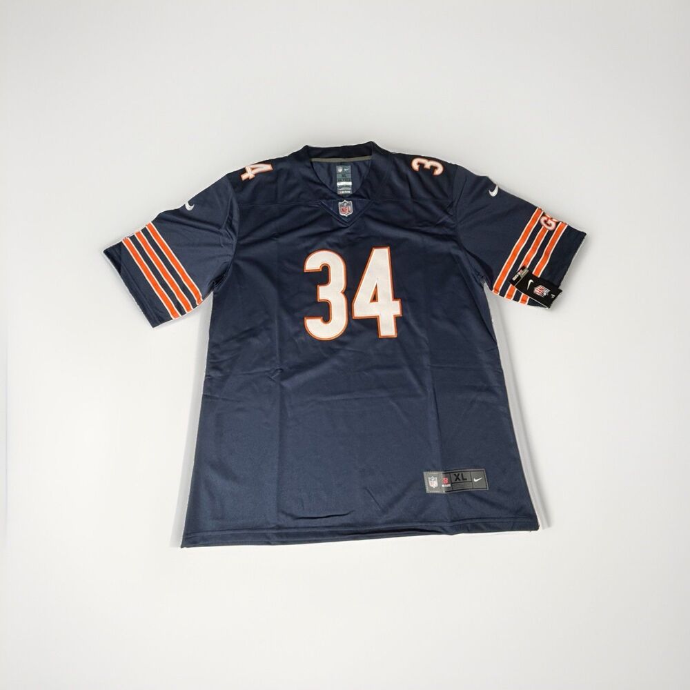 NWT Nike Walter Payton #34 Chicago Bears Stitched Jersey Navy Blue XL